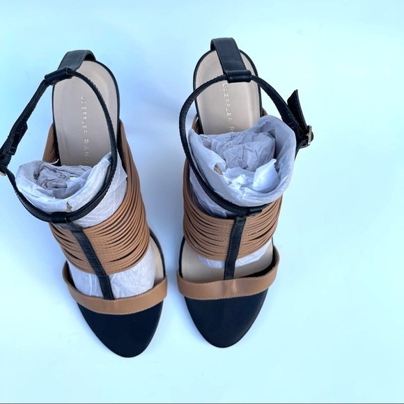 Loeffler Randall Black & Tan Leather Ankle… - Picture 4 of 13